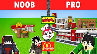 Best of Minecraft  Jollibee Mc Donalds and Mang Inasal BUILD CHALLENGE  OMOCITY Tagalog [upl. by Lauro]