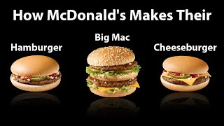 How Big Mac Cheeseburger Hamburger are made at McDonalds [upl. by Julina]