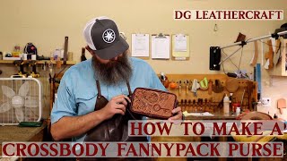 How to Make a Leather Crossbody Fannypack Purse [upl. by Anaigroeg847]