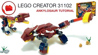 Lego Dinosaurs  Ankylosaur MOC  LEGO CREATOR 31102 alternative build instructions Part 11 [upl. by Allrud]