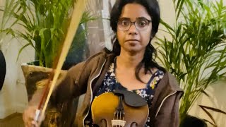 Violin lesson 1  Carnatic  for beginners  violin in Tamil Talentgirl07 [upl. by Yrogiarc]