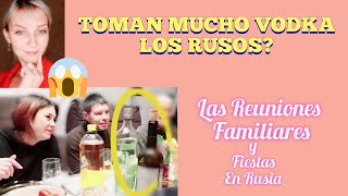 Toman Mucho Vodka Los Rusos Qué Alcohol Toman en Rusia en las Fiestas Reunión familiar Vlog [upl. by Nazay]