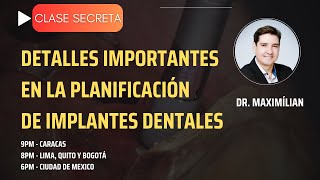 Detalles importantes en la planificación de implantes dentales [upl. by Acinonrev]