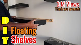 How to Make Floating Shelves with Wood Grain Sticker  Budoy Vlog [upl. by Persis]