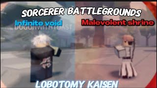 RYOMEN SUKUNA vs SATORU GOJO but in SORCERER BATTLEGROUNDS Gojo vs SukunaLobotomy Kaisen on Roblox [upl. by Yadrahc57]