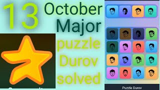 13 October Major puzzle Durov solved todayMajor daily combo Card 13 October Major puzzle Durov [upl. by Devaj]