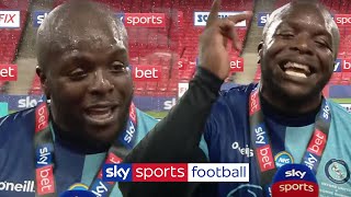 Best postmatch interview ever 🤣🙌 Akinfenwa celebrates Wycombes promotion [upl. by Emixam]