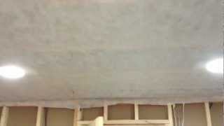 Prep for  Blow in Insulation in basement ceiling amp walls [upl. by Nwahsat]