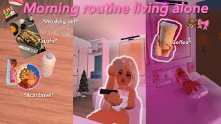 mourning Routine of me LIVING ALONE🎀💐🧸 RobloxBloxburg Kayla Unicorn [upl. by Murvyn]