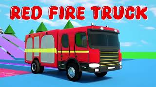 wow beautiful red fire truck 🚒 beautiful truck transport company viral trending video gadi cartoon [upl. by Nawuj]