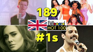 Every US Billboard Number 1 Song By British Artists 19622022 [upl. by Brill224]