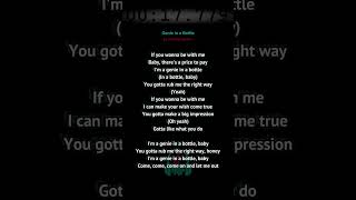 Genie in a Bottle by Christina Aguilera lyrics goviral christinaaguilera genieinabottle [upl. by Drabeck]