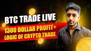 BTC Live Trade 1300  30 Days Crypto Performance  Psychology and Logic Explained [upl. by Lenox281]