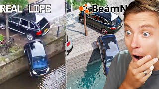 Reacting To Real Crashes vs beamNG Crashes [upl. by Rahab]