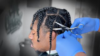 TIME FOR A CHANGE  NFL PLAYER CUTTING OFF BRAIDS  ASMR HAIRCUT  GAMECHANGER [upl. by Nnodnarb]