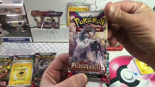 paldea evolved pokemon card opening 4 packs horizontal view pokemon pokemoncards pokemontcg [upl. by Martinelli]