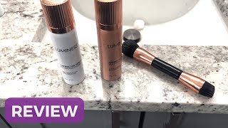 REVIEW LUMINESS Airbrush Spray Silk Foundation Starter Kit [upl. by Tollmann]