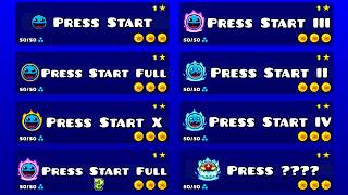 All PRESS START Versions in 1 Video  Geometry Dash [upl. by Yenffit485]