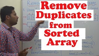 Remove Duplicates from sorted Array [upl. by Neztnaj663]