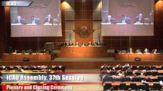 ICAO Assembly 37th Session Closing Ceremony [upl. by Anirtac775]