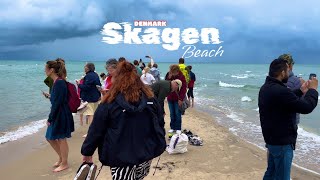 Skagen Beach Denmark🇩🇰 2023  The Top Of Denmark  Where Two Seas Meet  4k Walk seafood [upl. by Ydnas795]