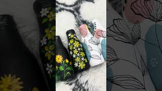 Glass bottle Painting shortsvideo flowereart flowerdrawing shorts [upl. by Sparks692]