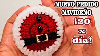 Protector de espejo santa Claus a crochet decoración navideña a crochet [upl. by Julide]