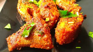 Vela Meen Fry Recipe  Emperor Fish Fry Recipe  Masala Fish Fry Recipe  Meen Varuval Recipe [upl. by Garnes]