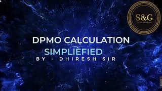 DPMO Calculation Simplified [upl. by Crescin]