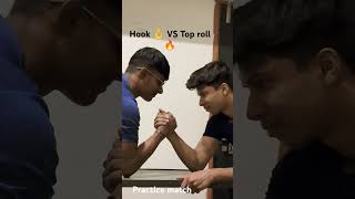 Hook🪝 VS Top Roll🔥 armwrestling hook toproll [upl. by Neufer]