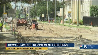 Howard Ave resurfacing project impacting businesses in Tampa [upl. by Etakyram413]