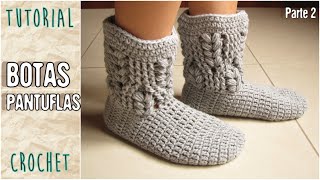 Como tejer medias pantuflas a crochet todos los talles Parte 23 [upl. by Zawde]