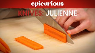 How to Julienne Carrots for Salads  Epicurious Essentials How To Kitchen Tips  Knives [upl. by Atse]