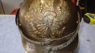 PICKELHAUBE GERMAN PREUßEN WW1 IMPERIAL Spiked Helmet Stahlhelm HELM DEUTSCHLAND [upl. by Ymirej]