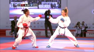 Ana LENARD vs Lucie IGNACE FINAL Female Kumite 61kg European Karate Championships 2015 [upl. by Lizette453]