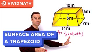 Surface Area of a Trapezoid  VividMathcom [upl. by Ahsinelg]