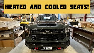 2025 Chevy Silverado with katzkin leather and heated and cooled seats [upl. by Eimme]