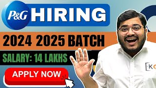 PampG Hiring 2024 amp 2025 Batch Students  Salary 14 Lakh  PampG Off Campus Drive for 2024 amp 2025 Batch [upl. by Namqul877]