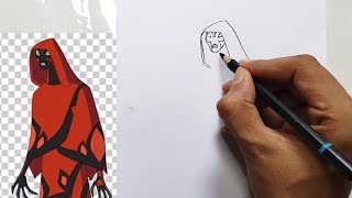 Ben10 Ultimate Big Chill Drawing  Ben10 Easy Alian Drawing [upl. by Aliza]