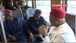 WATCH President Tinubu Gov SanwoOlu Others Take A Trip On Train [upl. by Laehcym983]