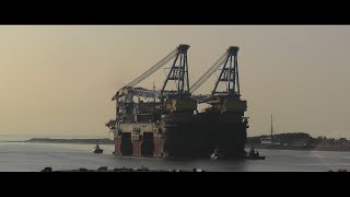 Saipem 7000 arrives in the Port of Rotterdam [upl. by Elocin]