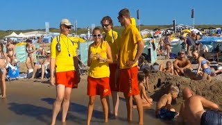 Die Reddingsbrigade am Strand von Wassenaar in Holland Nordsee Wasserrettung am Wassenaarse Slag [upl. by Laurena]