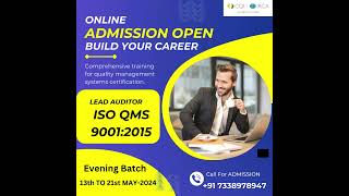 QUALITY MANAGEMENT SYSTEM ISO 90012025 LEAD AUDITOR COURSE [upl. by Ayanat]