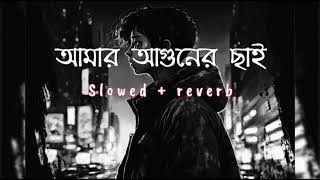 heart break lofi song 😭💔 amar aguner chai slowed 🎧 reverb [upl. by Navak631]