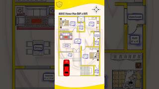 House plan 35x50  2BHK Floor plan houseplans homedesign architecture homeplan shorts [upl. by Silrac]