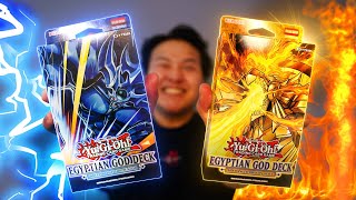 YUGIOH BATTLE OF THE GODS DUEL OBELISK vs SLIFER vs RA Deck [upl. by Langille]