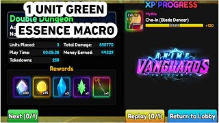 100 GREEN ESSENCE MACRO ANIME VANGUARDS [upl. by Baumann588]