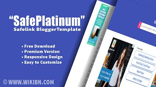 SafePlatinum Safelink Blogger Template Free Download Premium Version [upl. by Eibo948]