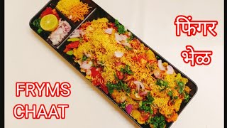 Finger fryums chaat Recipe Holi special new easy snacksStreet style snack fryums Bhel recipe [upl. by Uriia629]