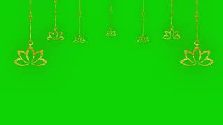 Hanging brass diyas in green screen  Diwali green screen [upl. by Decca668]